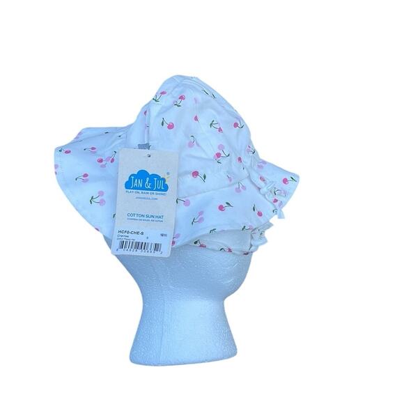 Jan & Jul Cotton Sun Hat Cherries 0-6 months NEW - Picture 8 of 8